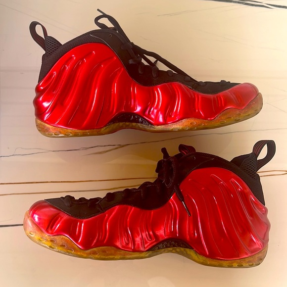 Nike Air Foamposite Pro Sneakers Size: 13 Varsity Red White Black main image 6